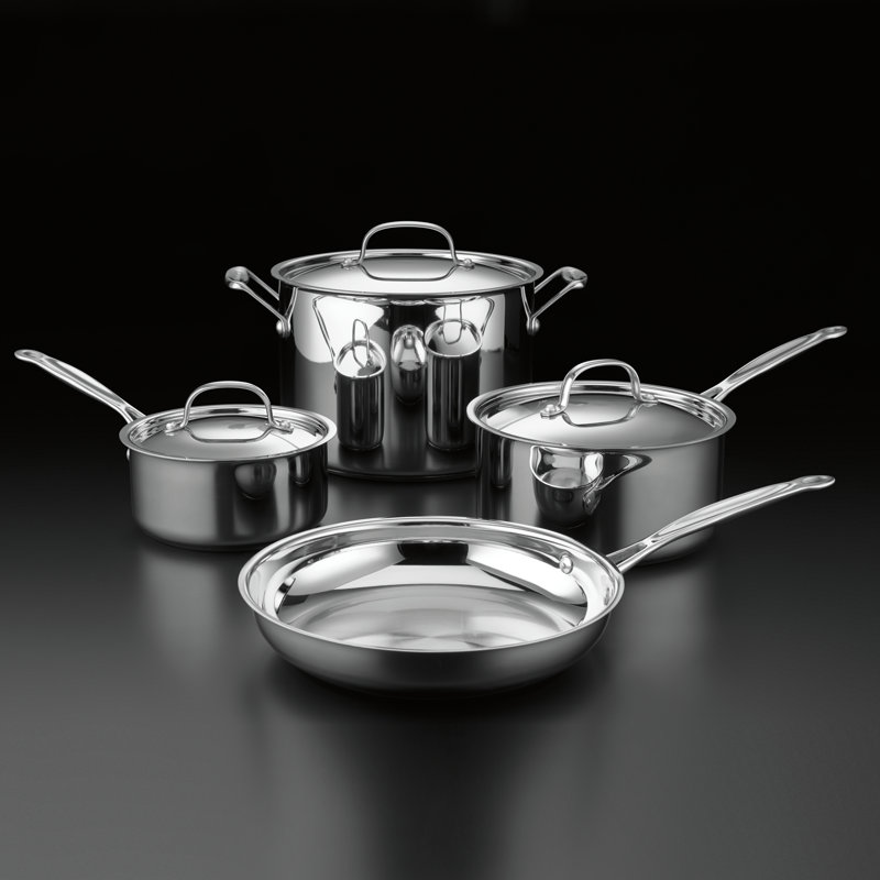 Cuisinart Chef's Classic 7 Piece Stainless Steel Cookware Set & Reviews Wayfair
